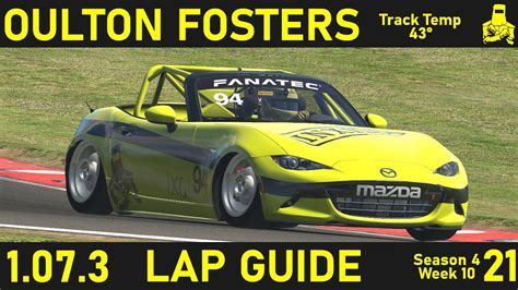 Iracing Oulton Park Fosters Mx C Hot Lap Guide Lap Blap