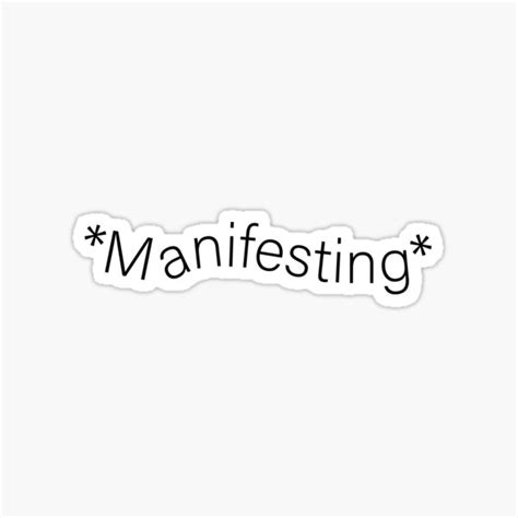 Manifesting Sticker By Artfromlucy Redbubble