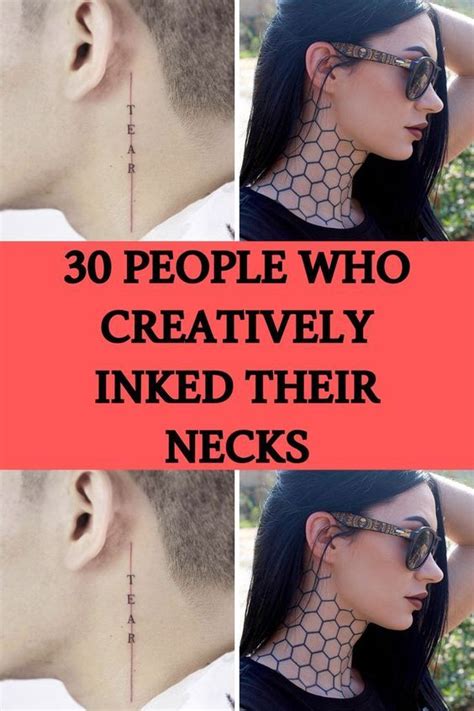 People Who Creatively Inked Their Necks Flower Neck Tattoo Neck