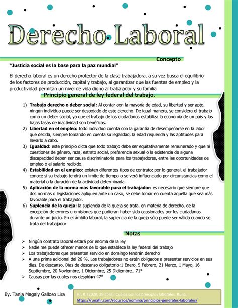 Derecho Laboral Trabajo Social Concepto Principio General De Ley