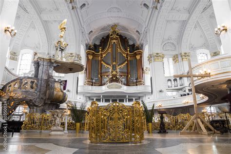 Hamburg Germany Interior View Of St Michael S Church Hauptkirche