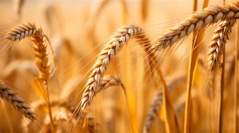 Premium Ai Image Close Up Of Ripe Golden Wheat Ears Agriculture