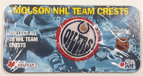 Molson Nhl Team Crests Edmonton Oilers Nhl Hockey Team Logo 2 Embroid