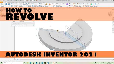 Basic Revolve Autodesk Inventor 2021 Beginner Tutorial Youtube