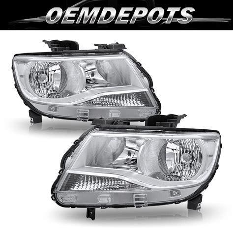 Headlights For Chevy Colorado Halogen Chrome Clear Pairs L R