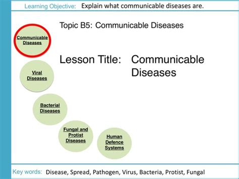 Aqa Gcse B5 Communicable Diseases L1 Communicable Diseases Teaching