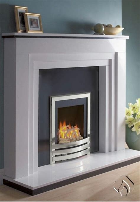 Flavel Windsor Contemporary Modern Slimline Gas Fire White Brick