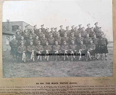 5th Battalion Black Watch Royal Highland Regiment In The Second