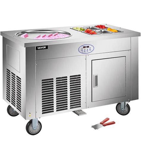 Vevor Commercial Rolled Ice Cream Machine Stir Fried Ice Roll Machine