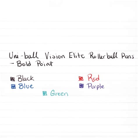 Uni Ball Vision Elite Rollerball Pen Bold Point Black