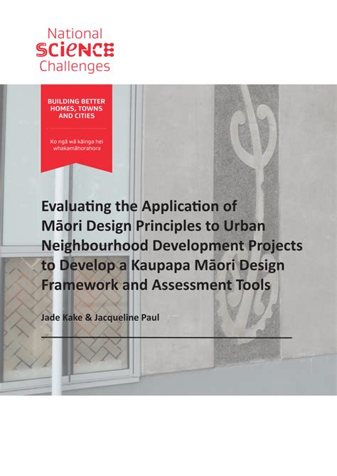 Pdf Evaluating The Application Of M Ori Design Principles To Urban