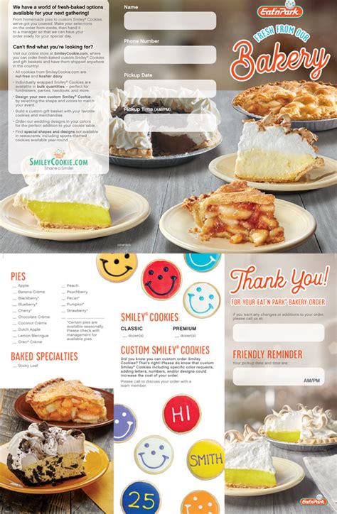 Eat N Park Printable Menu