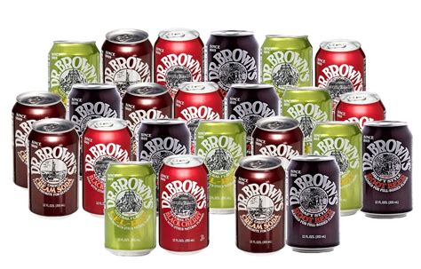 Dr Browns Soda6 Cel Ray 6 Black Cherry 6 Root Beer 6 Cream Soda 12oz Cans Pack Of 24 Total