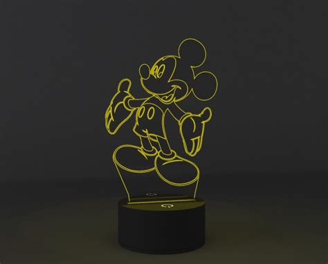 Lámpara Led 3d Colores Rbg Mickey Mouse Usb Pilas Mercado Libre