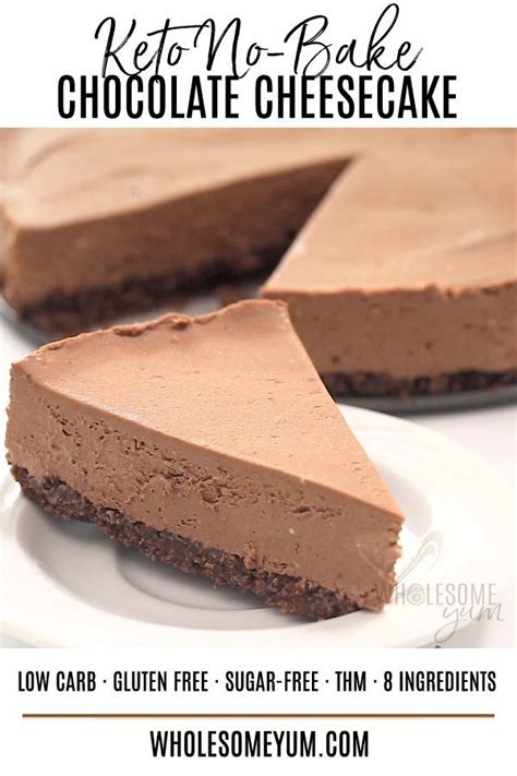 Keto Low Carb No Bake Chocolate Cheesecake Recipe