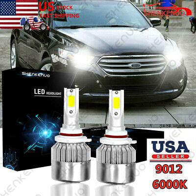 200W 9012 LED Headlight Kit For Ford Taurus 2013 2015 Edge 2011 2014 Hi