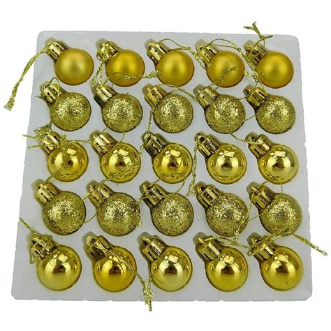 Christmas Concepts® Pack Of 25 25mm Mini Christmas Tree Baubles Shiny