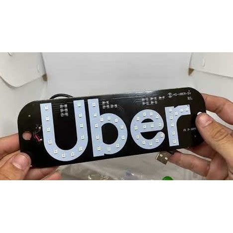 Letreiro Placa Led Carro Motorista De Aplicativo C Plug Usb App Taxi