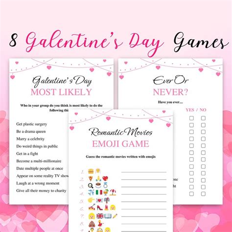 Printable Galentine S Day Games Galentine S Day Game Bundle Galentine