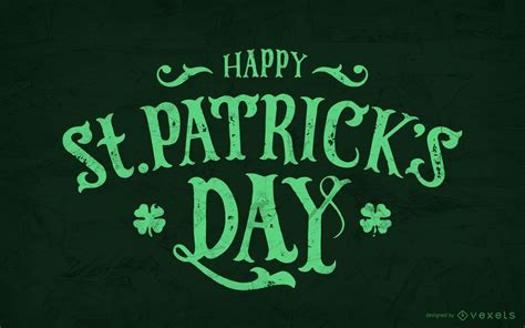 Happy St Patricks Day Lettering Vector Download