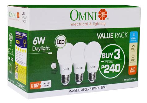 Omni Led Bulb 6w Dl 3 Value Pack Ahpi