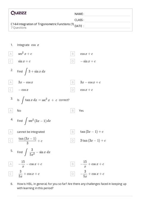 50 Trigonometric Functions Worksheets For 10th Grade On Quizizz Free