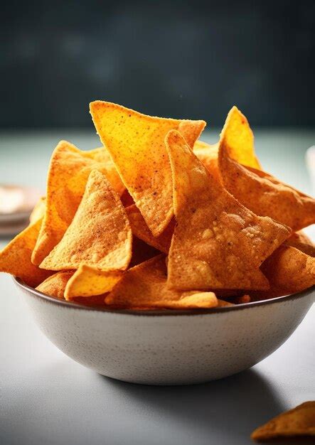 Premium Ai Image Crunchy Doritos In The Bowl On The Kitchen Table Sunny Day Generative Ai