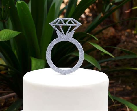 Engagement Ring Cake Topper Ring Cake Topper Wedding Cake Toppers