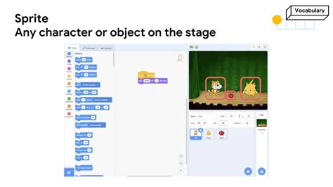 Scratch Vocabulary Basic Introduction For Scratch Programming Ppt