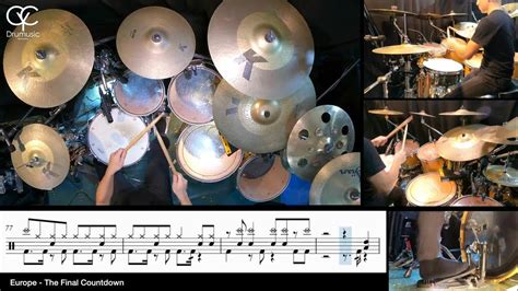 The Final Countdown Europe Drum Cover By Cyc Cycdrumusic Score And Sheet Music Youtube