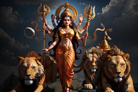 Premium Photo Goddess Maa Durga Happy Navratri Happy Durga Puja Subh