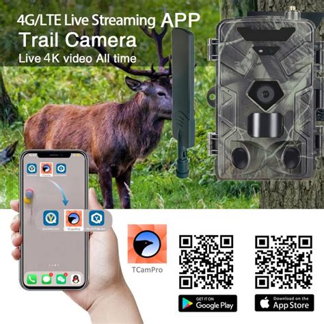 G Hunting Camera App Control Live Streaming K Mp Wildlife Trail