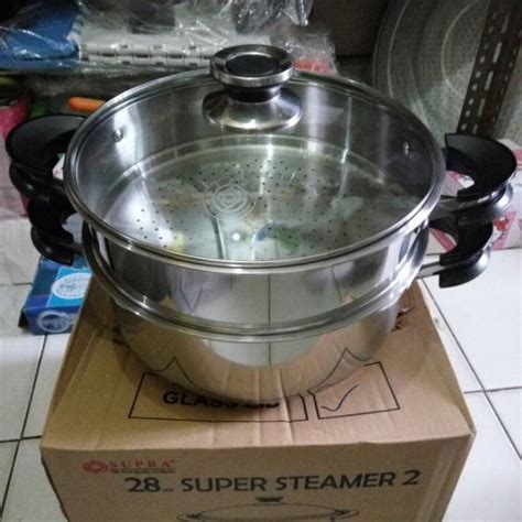 Jual Panci Pengukus 2 Susun Supra Streamer 28 Cm Stainless Steel