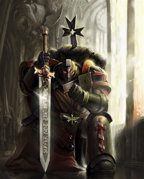 Warhammer 40k Black Templar Space Marine Art