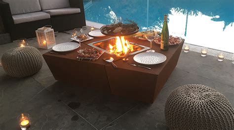 Brasero Lounge Acier Corten Le Gooker Brasero De Table Okgo Net