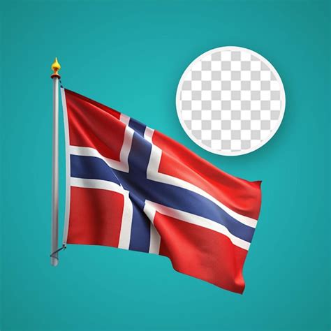 Premium PSD Iceland Waving Flag Set Isolated On Transparent Background