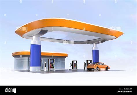 Contemporary Ev Charging Station And Gas Station Design For New Energy