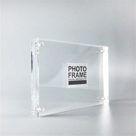 Pack 10 Units Free Standing Clear Acrylic Perspex Magnetic Photo