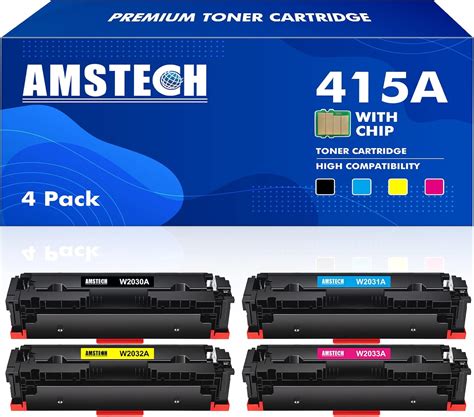 4 Packs 415X 415A With Chip Compatible For HP 415A Toner Cartridge