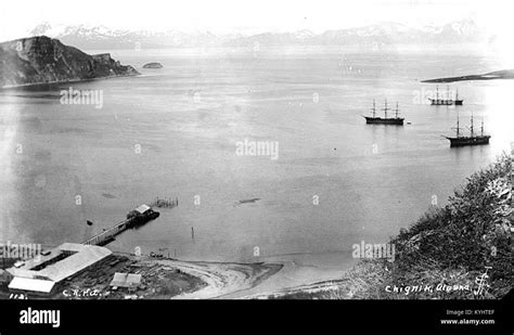 Salmon Cannery And Bay Chignik Ca 1912 Thwaites 67 Stock Photo Alamy