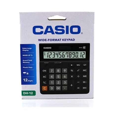 Casio Digital Desktop Calculator Black Dh Bk W Dp