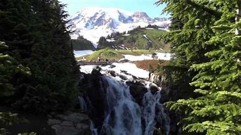 Myrtle Fallsmtrainier National Parkwashington State Youtube