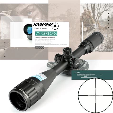 SNIPER mira telescópica óptica LT 4 16X50 visor táctico de tamaño