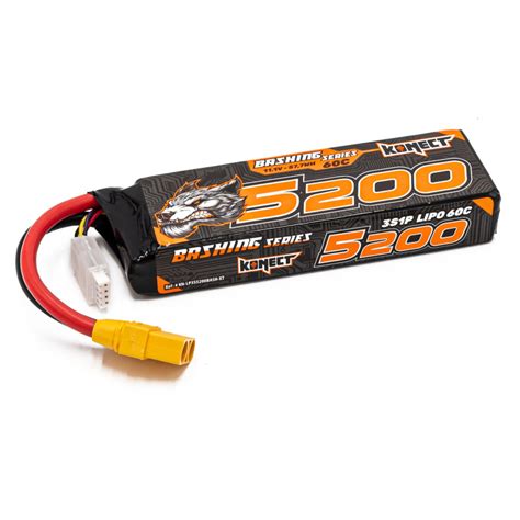 Konect Lipo Battery 5200mah 11 1V 60C 3S XT90 For Bashing RC