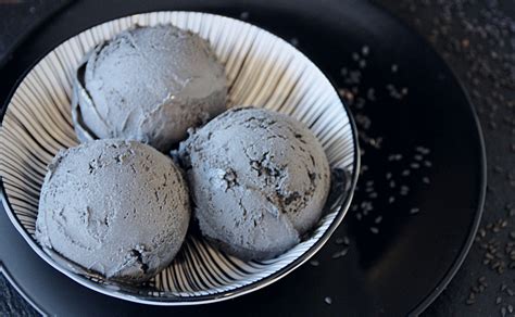 Black Sesame Ice Cream Ice Cream Black Sesame Ice Cream Cream