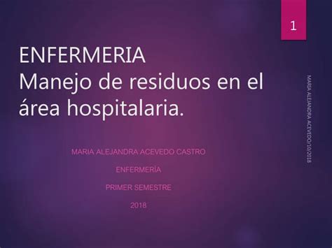 Manejo De Residuos Hospitalarios Ppt