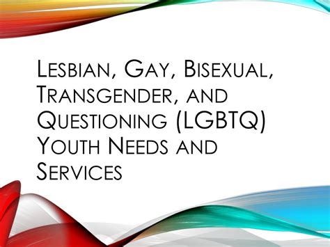 Ppt Lesbian Gay Bisexual Transgender And Questioning Lgbtq Youth Needs And Services