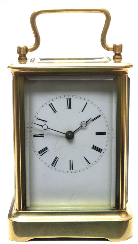 Large Classic Antique French 8 Day Bell Striking Carriage Clock C1880