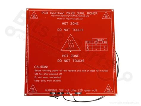 Heat Bed Hot Plate Voor Reprap D Printers Mk B Dual Power Pcb Bits