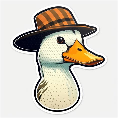 Duck wearing cowboy hat animal | Free Photo Illustration - rawpixel